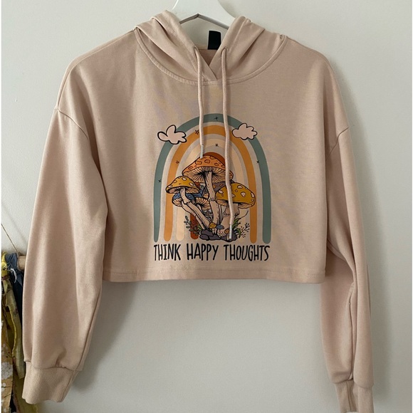 SHEIN Tops - Mushroom crop top sweatshirt. New without tags